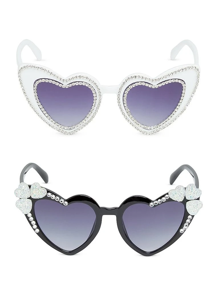 Bari Lynn Girl's Heart Sunglasses 2-Piece Set 1