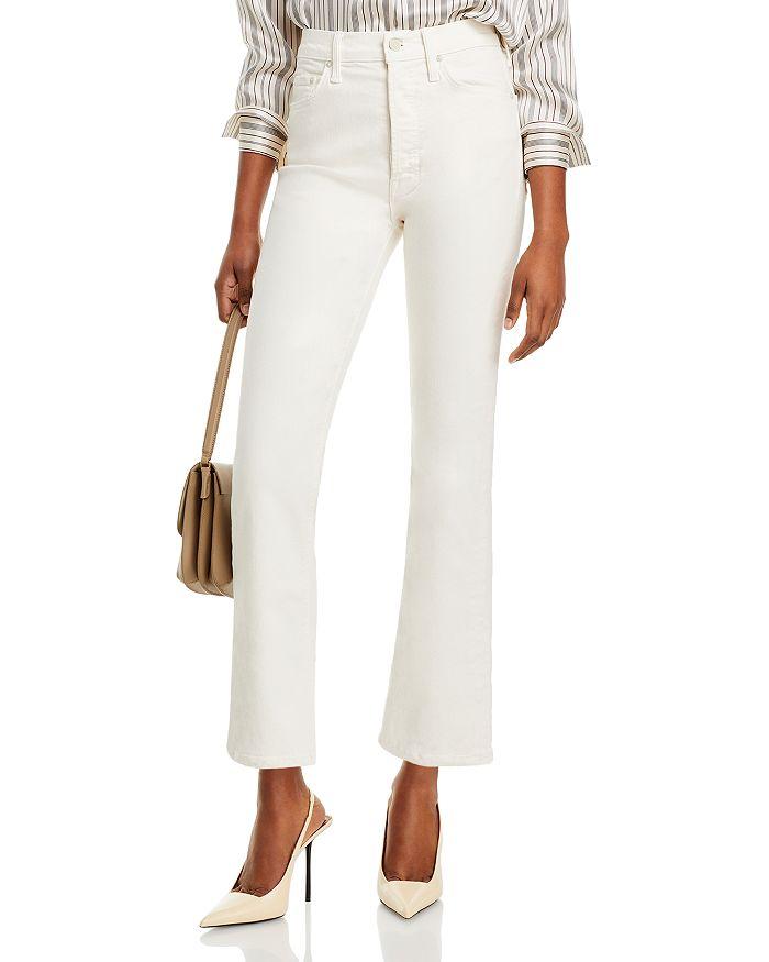 MOTHER The Tripper High Rise Ankle Jeans in Cream Puff