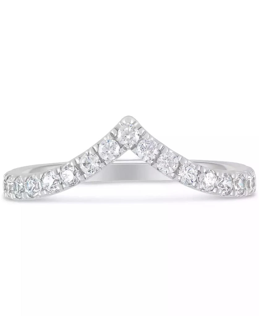 Grown With Love IGI Certified Lab Grown Chevron Band (1/2 ct. t.w.) in 14k White or Yellow Gold 3