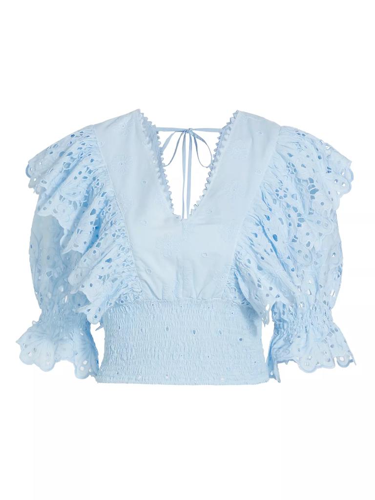 Queen Moda Calla Ruffle Crop Top