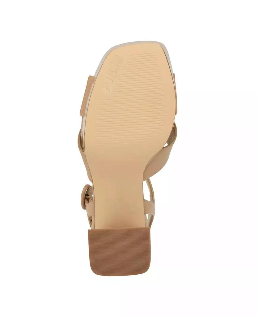 GUESS Women's Vallenn Platform Block Heel Dress Sandals 5