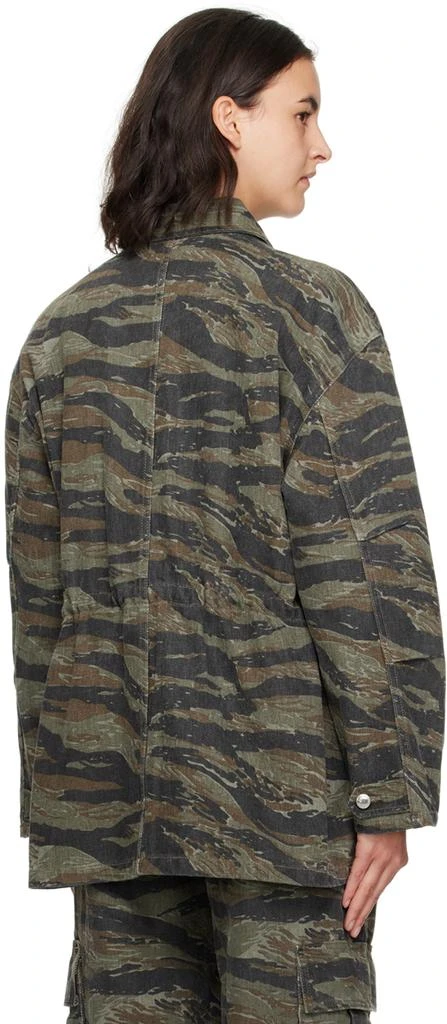 Alexander Wang Green Camouflage Denim Jacket 3