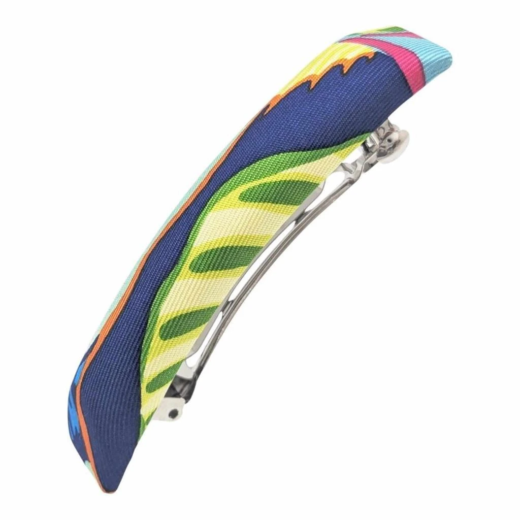 Hermes blue yellow Metal Silk Barrette (Pre-Owned)
