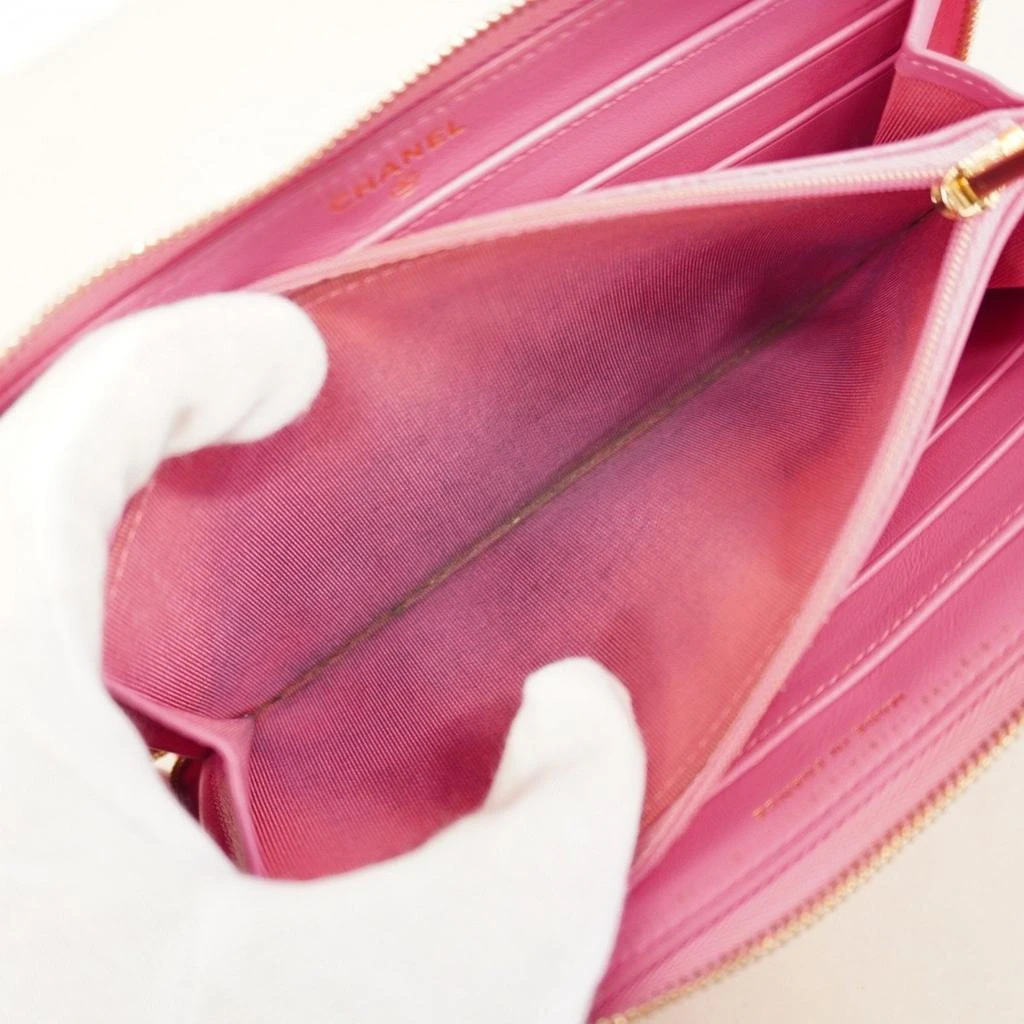 Chanel Grained Calfskin Long Wallet (Bi-Fold) (Pre-Owned) 6