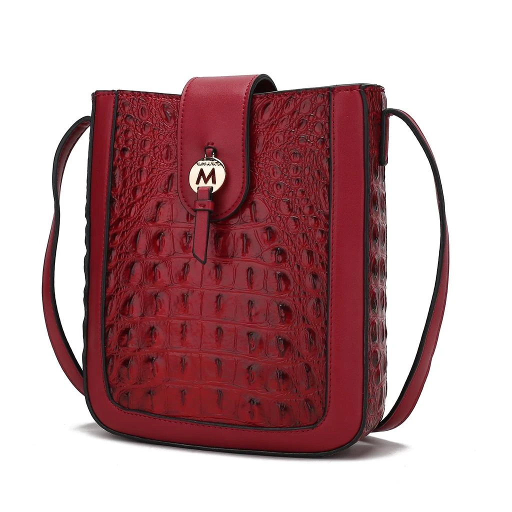 MKF Collection By Mia K. Molly Croco Crossbody Handbag for Women 10