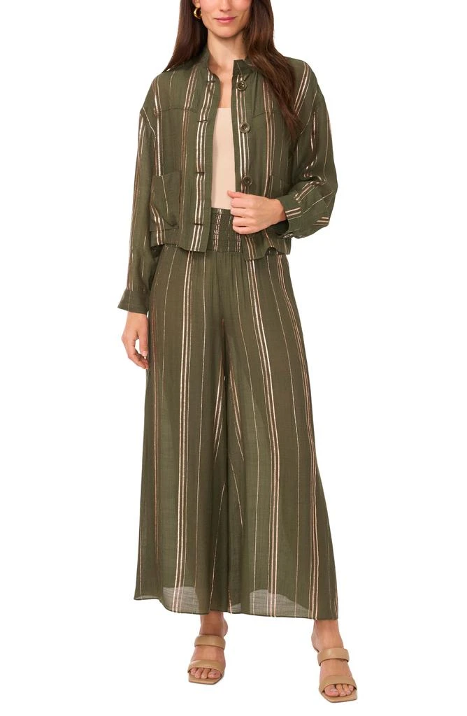 Vince Camuto Smocked Waist Wide Leg Pants 6