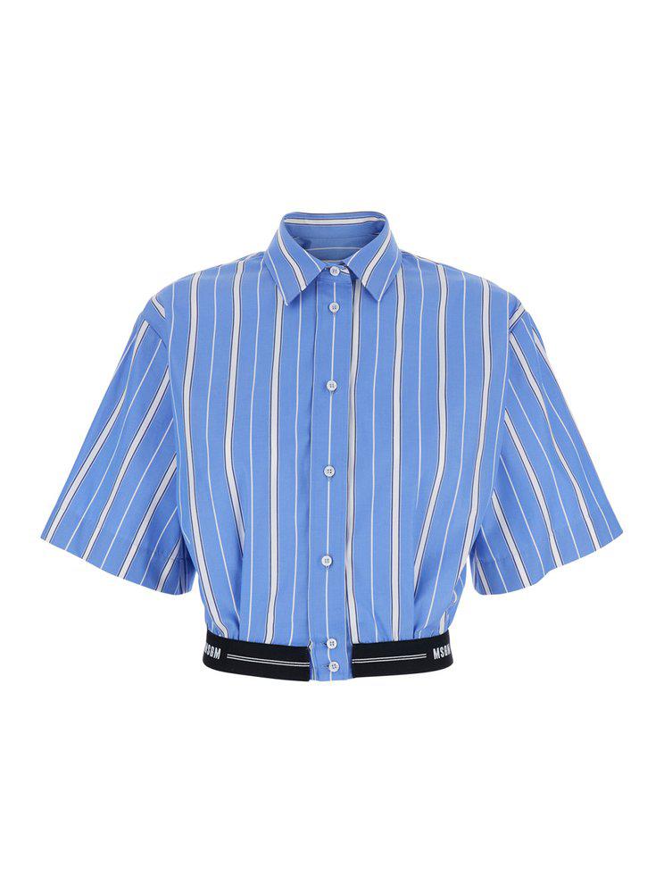 MSGM MSGM Striped Cropped Shirt