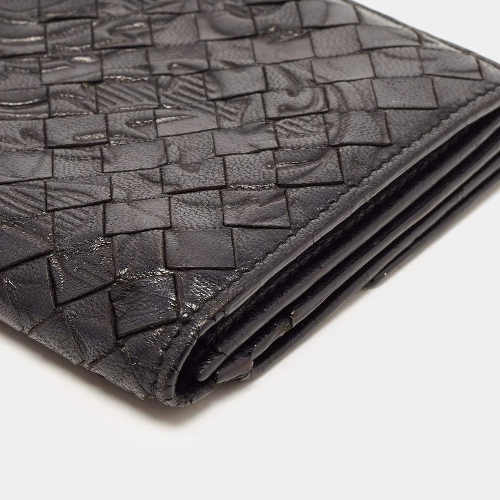Bottega Veneta Bottega Veneta Black Intrecciato Leather Flap Continental Wallet 13
