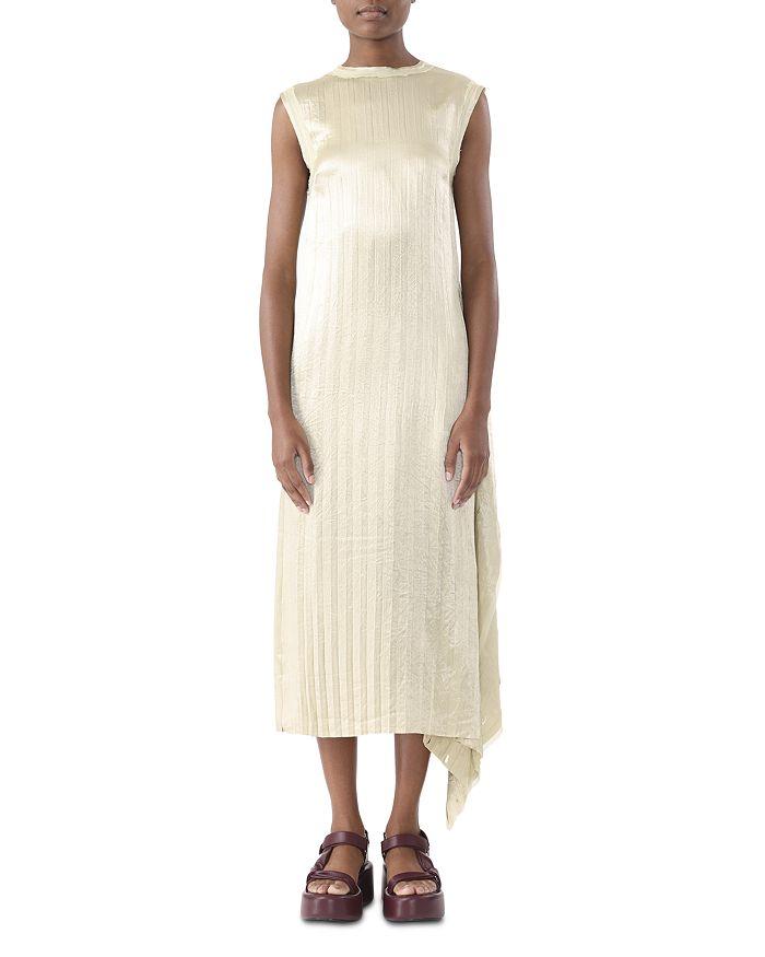 Jason Wu Crinkled Satin Open Pleat Dress