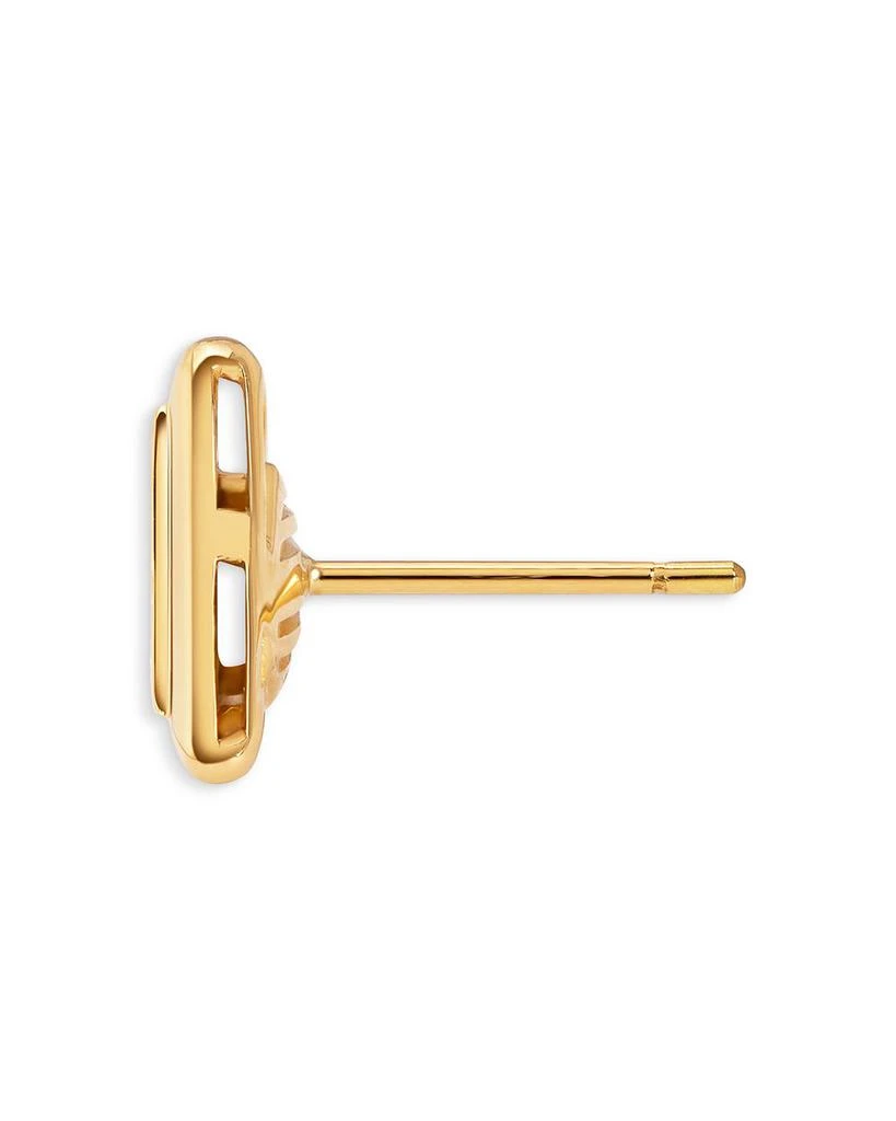 MARINA 18K Yellow Gold Triangolini Diamond Pavé Triangle Stud Earrings 8