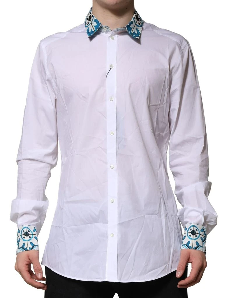 Dolce & Gabbana Majolica Detailing gold Dress Men's Shirt (Pre-Owned) 1