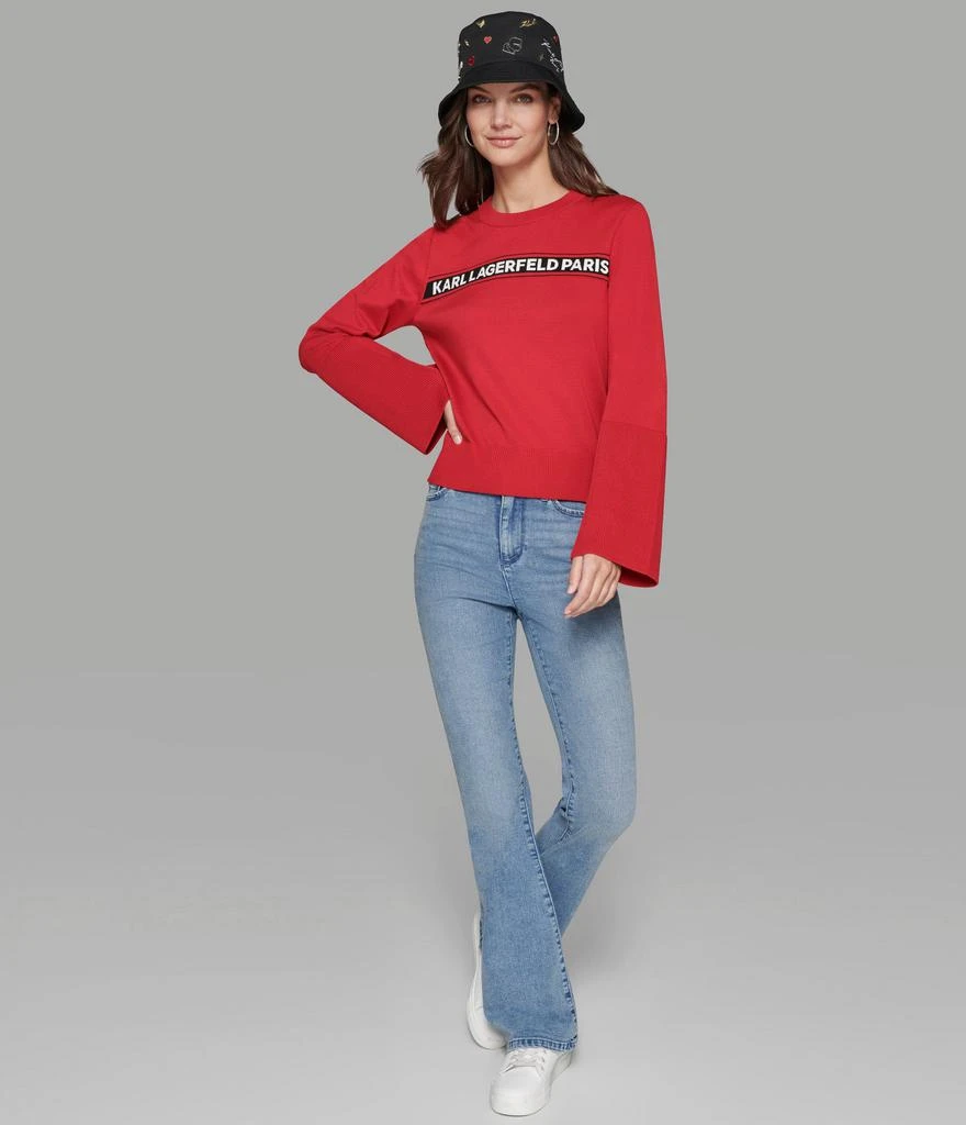 Karl Lagerfeld Paris LOGO SWEATER WITH WIDE SLEEVES 7