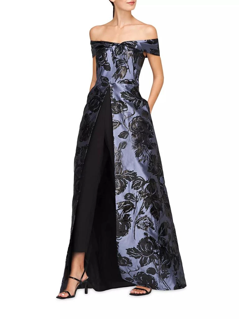 Kay Unger Kiana Floral Walk-Thru Jumpsuit 3