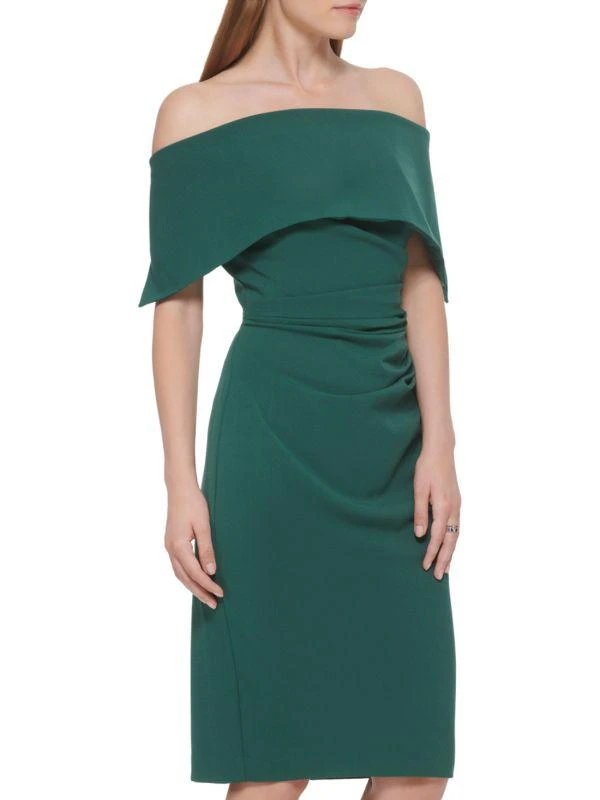 Vince Camuto Off Shoulder Midi Cocktail Dress 3
