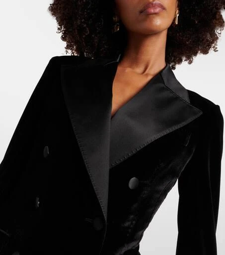 Dolce 
Gabbana Double-breasted velvet blazer 4