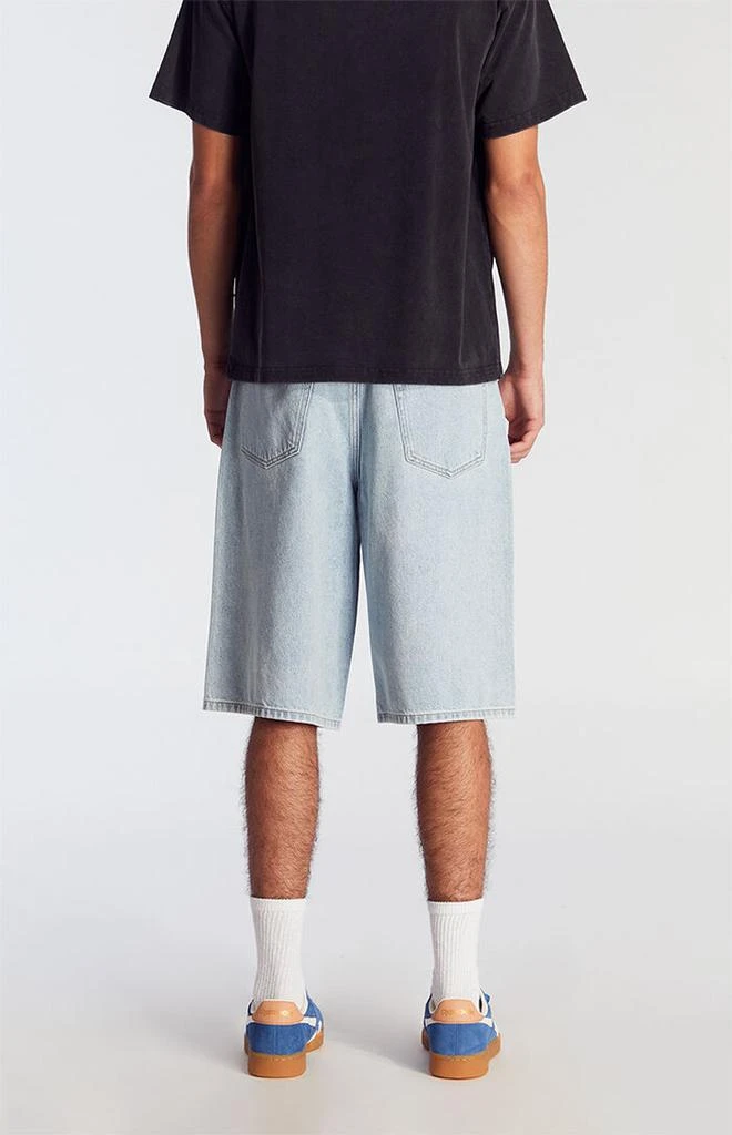 PacSun Light Indigo Extreme Baggy Denim Shorts 4