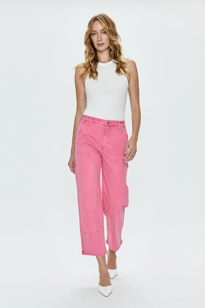 Pistola Denim Ashton Straight Leg Carpenter Ankle - Pink Dahlia 5