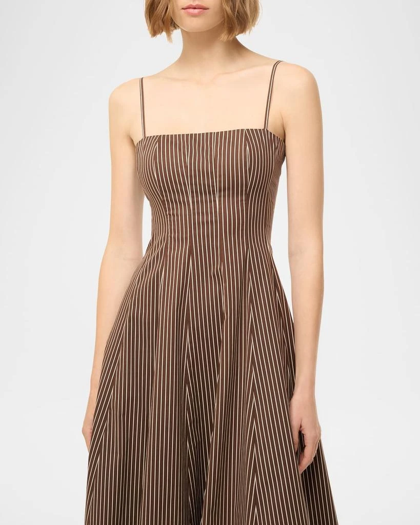 STAUD Wylie Striped Midi Dress 4