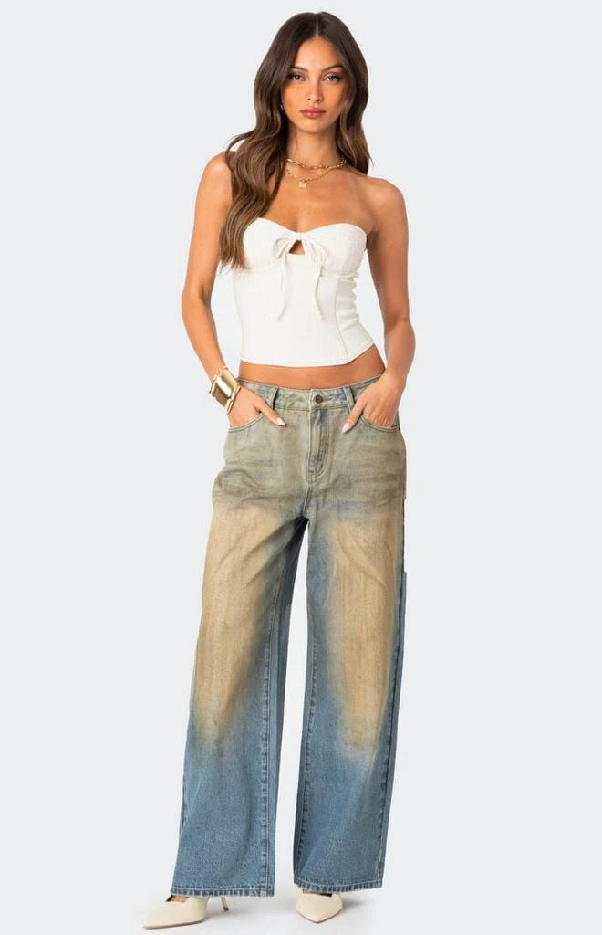Edikted Muddy Washed Low Rise Jeans 5