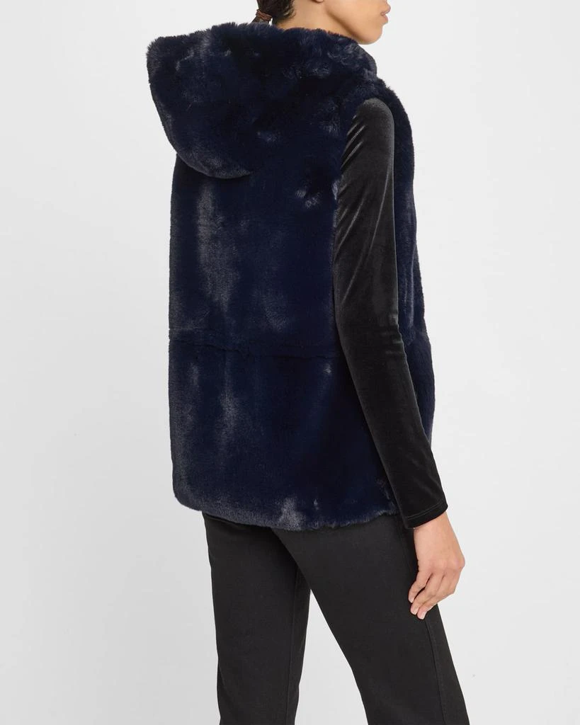 La Fiorentina Plush Faux Fur Reversible Vest 3