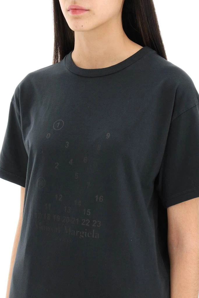 MAISON MARGIELA NUMERIC LOGO PRINT T-SHIRT 5