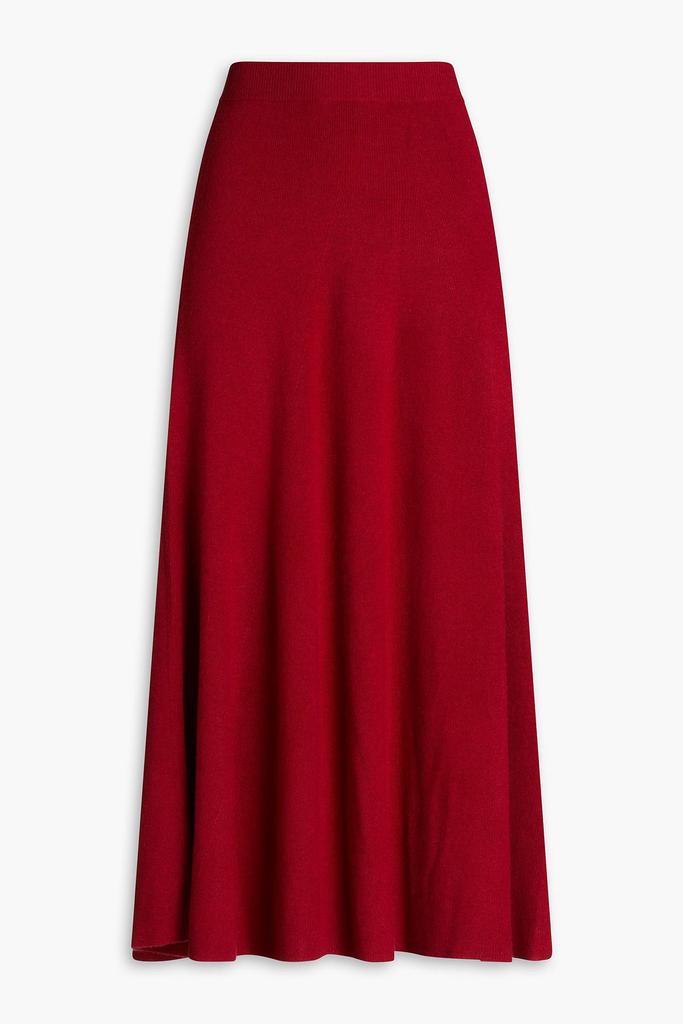 N.PEAL Ribbed cashmere midi skirt