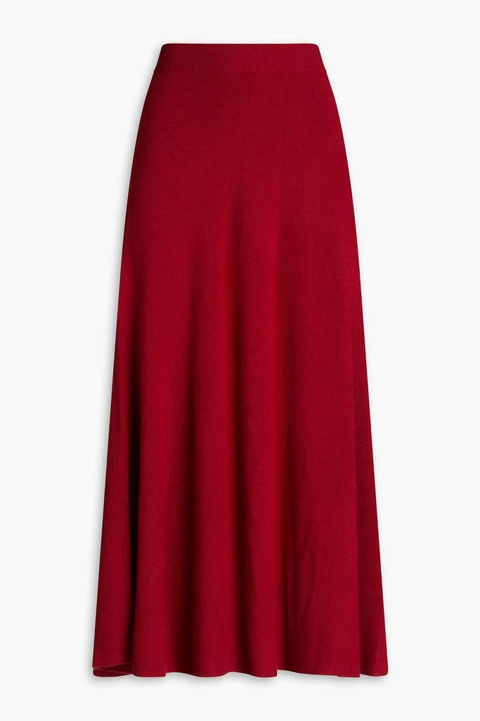 N.PEAL Ribbed cashmere midi skirt 1
