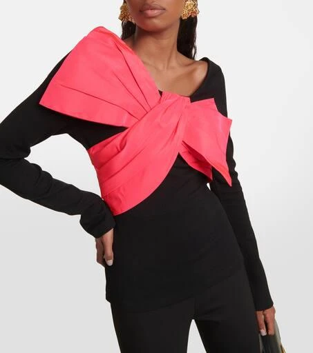 Balmain Bow-detailed jersey top 5