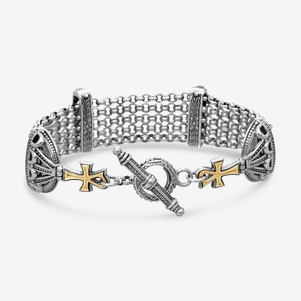 Konstantino Konstantino Dome Sterling Silver 
18K Yellow Gold 5-Chain Bracelet BKJ703-130 3