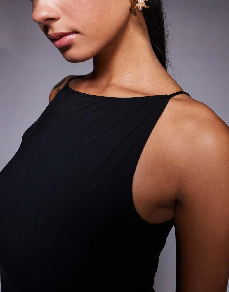 Good American Good American weightless scuba sleeveless tank in black 3