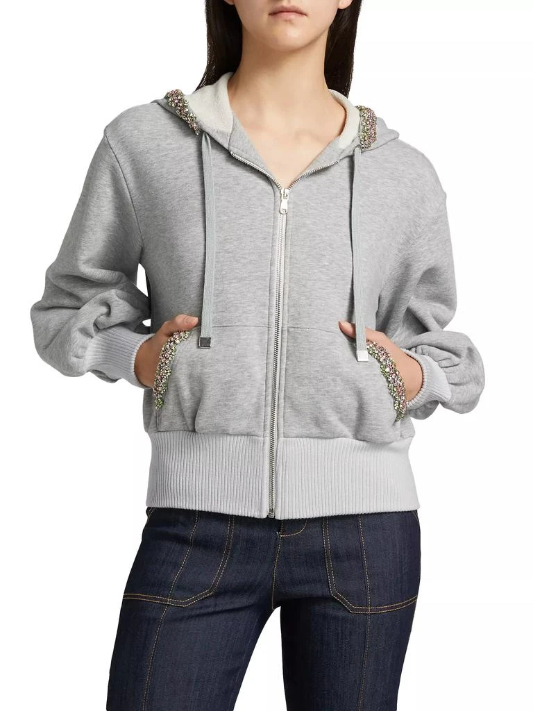 Cinq à Sept Maddie Crystal-Embellished Zip Hoodie 3