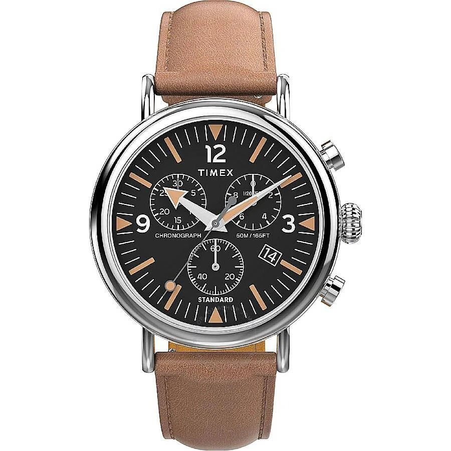 Timex Waterbury Standard Chronograph Quartz Black Dial Watch TW2W84500VQ 1