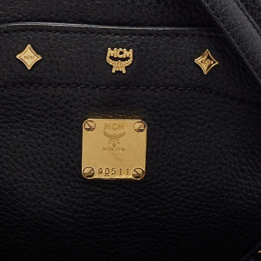 MCM MCM Black Leather Round Crossbody Bag 5