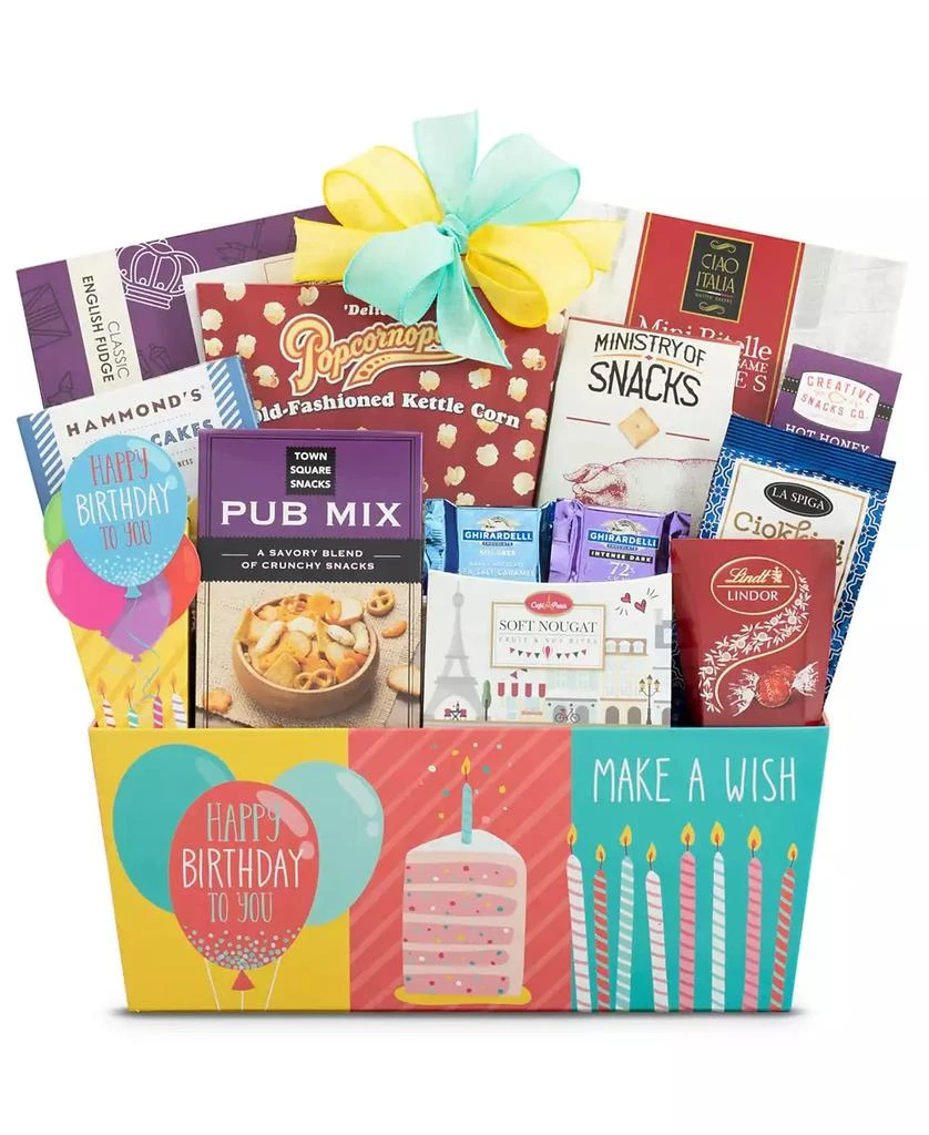 Wine Country Gift Baskets Birthday Wishes Gift Basket, 12 Pieces 1