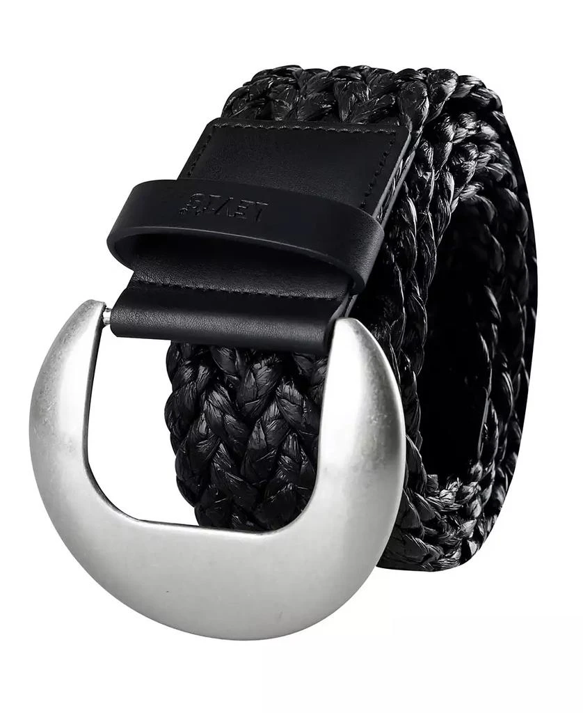Levi's Women's Fully Adjustable Raffia Belt with Statement Buckle 3