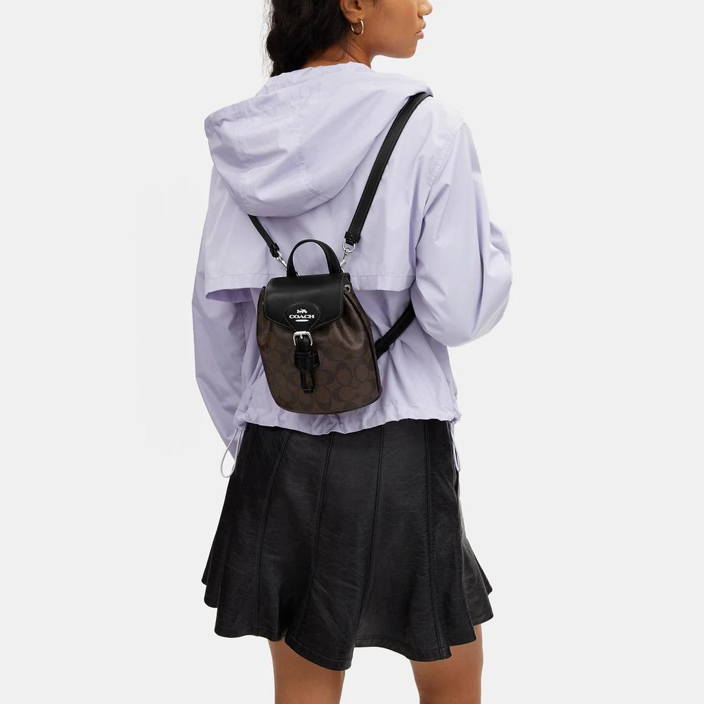 Coach Coach Outlet Amelia Convertible Backpack In Signature Canvas 4