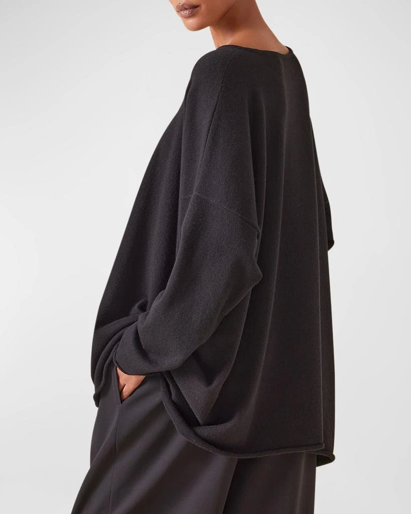 Eskandar A-Line Bateau Neck Cashmere Sweater 4