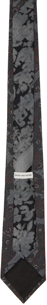 Dries Van Noten Gray Printed Tie 2