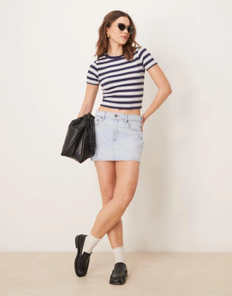 Abercrombie & Fitch Abercrombie & Fitch denim mini skirt in blue wash 2