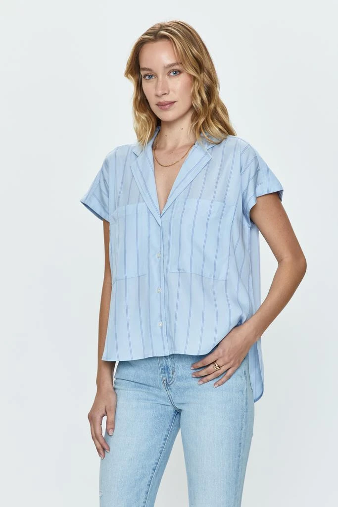 Pistola Denim Sabine Shirt - Sky Wide Stripe 2