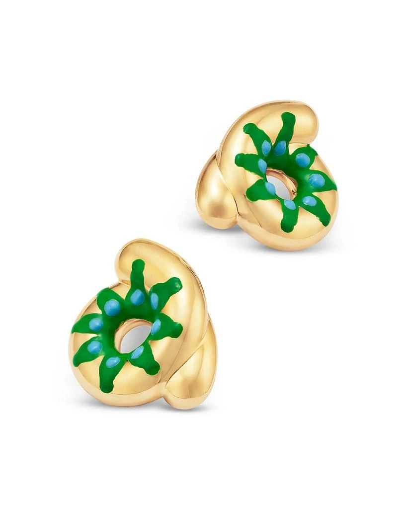 Bea Bongiasca Stud Earrings in 9K Yellow Gold 3