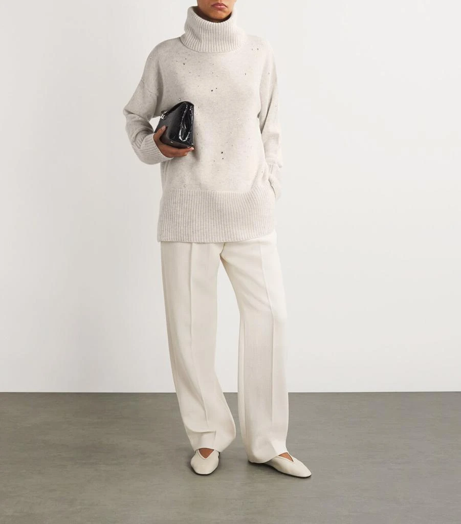 William Sharp Cashmere Crystal-Embellished Rollneck Sweater 2