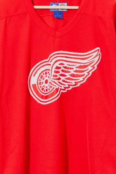 Urban Outfitters Vintage 1990s Detroit Red Wings Western Conference Red Starter Jersey 2