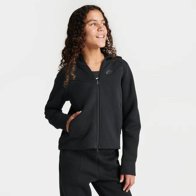 NIKE Girls' Nike Sportswear Tech Fleece Full-Zip Hoodie 1