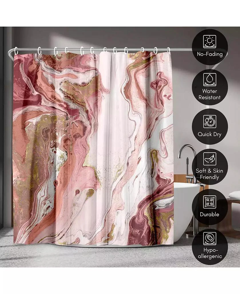 Americanflat Abstract Shower Curtain Marble Petroleum by PI Creative Art 5