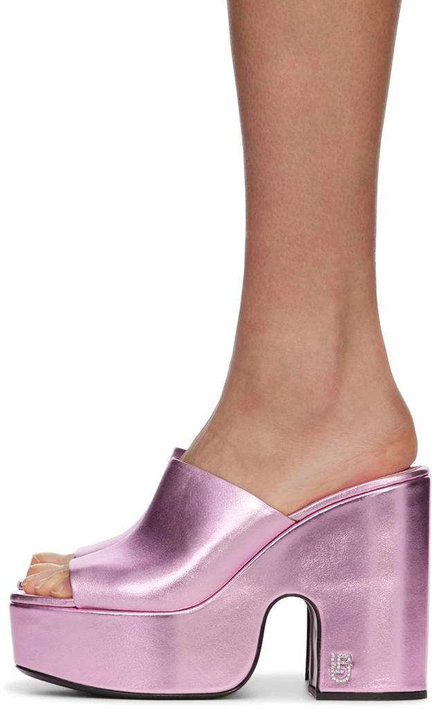 Les Petits Joueurs Pink Bianca Platform Sandals 3