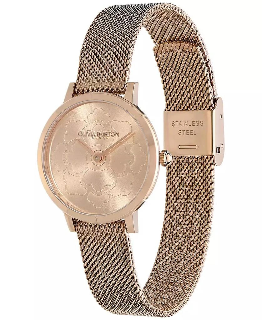 Olivia Burton Women
s Ultra Slim Floral Carnation Gold-Tone Steel Watch 28mm 2