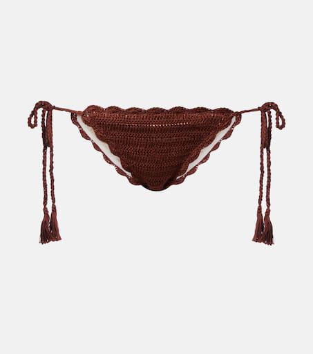 ANNA KOSTUROVA Crochet cotton bikini bottom
