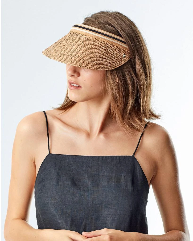 Helen Kaminski Bianca Classic Slide-On Raffia Visor 4