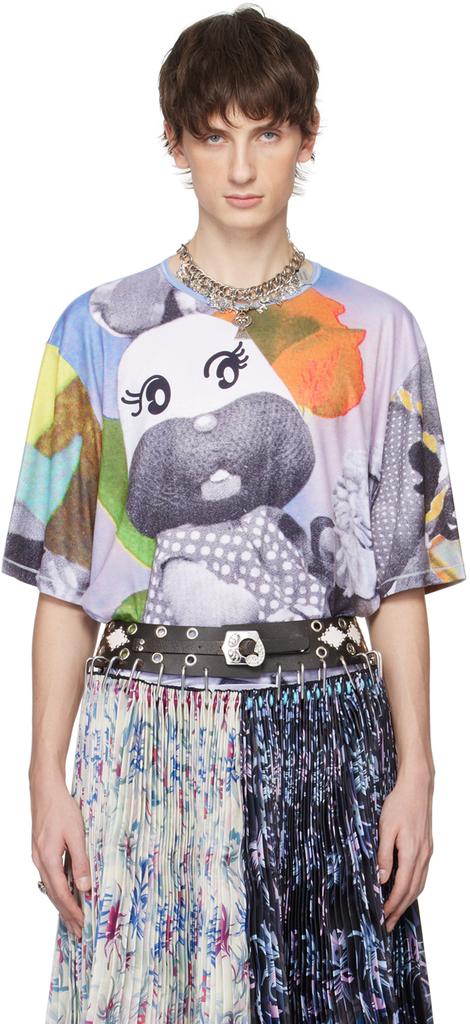 CHOPOVA LOWENA Multicolor Bunny Collage T-Shirt
